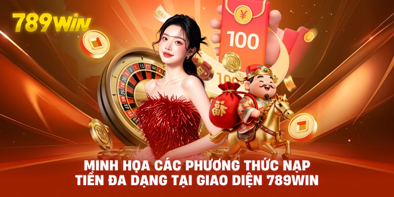 Minh họa các phương thức nạp tiền đa dạng tại giao diện 789WIN